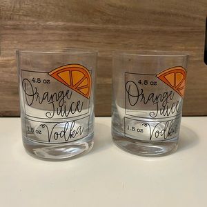 Pair of brunch cocktail glasses by MudPie
